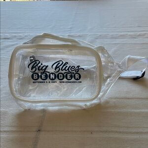 Clear Waist Bag with White Trim and Adjustable Belt